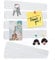 8 Pack Felt Pin Board Bar Strips Bulletin Board for Bedrooms Offices Home Wall Decoration, Notice Board Self Adhesive Cork Board with 50 Push Pins for Paste Notes, Photos, Schedules (White)