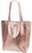 SH Leder ® Kora G266 Sac cabas en cuir de vachette véritable pour femme avec poche intérieure dans de nombreuses couleurs 37 x 29 cm, Rose doré