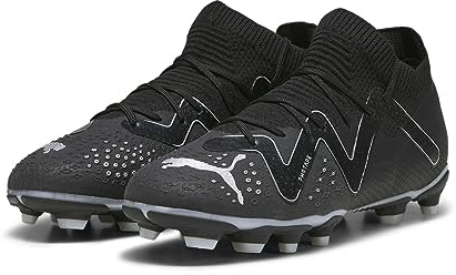 PUMA Future PRO FG/AG JR Soccer Shoe, Black Silver, 11.5 UK