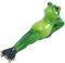 PHYMAT Harzgrün Yoga Frosch Mini kleine Statue Gartendekoration Layout Simulation Tier Landschaft Outdoor Handwerk Geschenk (B)