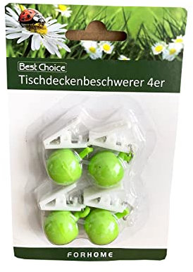 Bonvie 4er-Pack Tischdeckenbeschwerer Tischdeckenhalter Früchte Tischdeckengewichte: Apfel