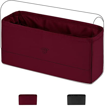 DGAZ Handtasche Tasche Einsatz für Chanel Classic Wallet on Chain, Seide Handtaschenorganisator Damen, Leicht Innentasche für Handtasche (Rouge h, woc)