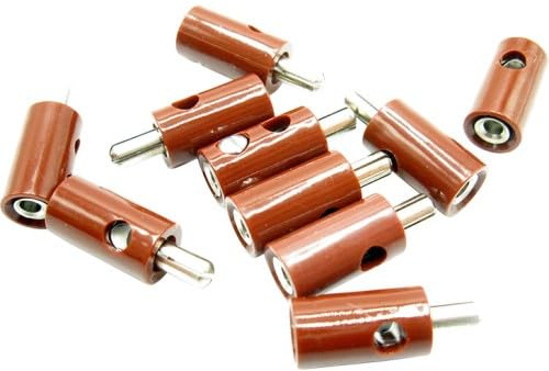 51393 Querlochstecker Bananenstecker 2,6mm braun (10 Stück)