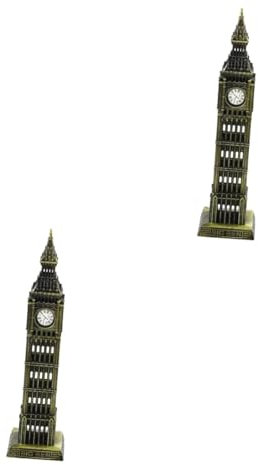 Mipcase 2St Big Ben-Modell bürodeko büro Dekoration Sehenswürdigkeiten Retro-Statue des britischen Big Ben Weihnachtssto wanduhr Wohnkultur Partydekoration altmodisch Kuchen
