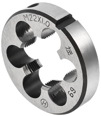 CoCud Rundgewindeschneidwerkzeug, M22x1 Gewindeschneidwerkzeug aus legiertem Werkzeugstahl mit linksgewindiger zylindrischer Rohrgewindeform und 6 Spannuten