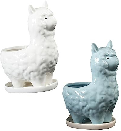 CIMAXIC 2St Giraffe Blumentopf Zimmerpflanzen bürodeko Pflanzer Blumentopf aus Alpaka-Keramik Vasen Wohnkultur Anlage saftiger Blumentopf Cartoon-Blumentopf Weihnachten schmücken Bonsai