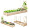 RELAX4LIFE Jardinère Surélevé avec Treillis en Bois, Bac à Fleur avec Base Ouverte,Carré Potager surélevé pour Patio Jardin-Culture de Vignes Fruits Légumes Fleurs Herbes 235x 63x 102 cm