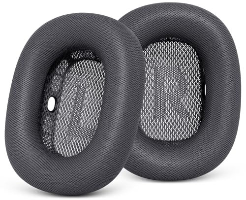 GEVO Upgraded Ear Cushions Replacement Earpads for Apple AirPods Max Headphones, Protein Leather Ear Pads Cover with Memory Foam and Magnet for AirPods Max (Space Gray)