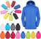 BUKKNYE Waterproof Rain Coat for Women Men Sun Protection Lightweight Packable Quick Dry Hiking Windbreaker Oversize Travel Active Workout Jackets A-Blue