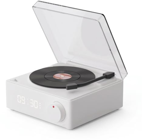 Altoparlante Bluetooth Vintage, Altoparlante Stile Giradischi in Vinile, Altoparlante Giradischi Wireless Portatile con Audio Stereo HiFi, Altoparlante Stile Classico a 3