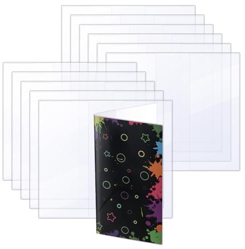 Fullhawl Taschenkalender, 8,9 x 16,5 cm, transparenter Taschenkalender, PVC-Einband, transparenter Kunststoffeinband, wasserdicht, kleine Planerhülle, 12 Stück