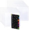 Fullhawl Taschenkalender, 8,9 x 16,5 cm, transparenter Taschenkalender, PVC-Einband, transparenter Kunststoffeinband, wasserdicht, kleine Planerhülle, 12 Stück