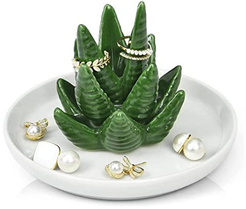 Cactus Ring Holder Ring Holder Cactus Trinket Dish Jewelry Stand Display Aesthetic Cactus Decor Gift For Women Girls