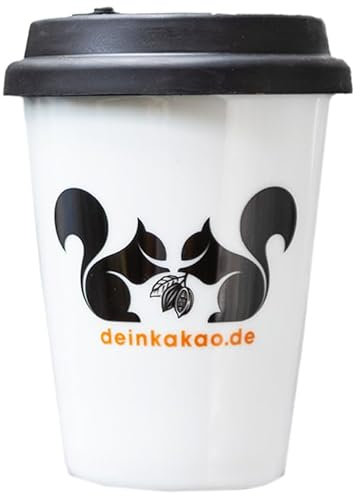 Dein Kakao Porzellan-To-Go-Becher mit Deckel und Verschluss, 380 ml, made in Germany by Könitz
