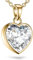 Herzkette Halskette Damen Gold (Silber 925 vergoldet) Kette mit Zirkonia Herz-Anhänger Ich liebe Dich Schmuck Geschenke für Frauen Sie Freundin personalisiert zum Jahrestag Geburtstag Liebesgeschenk