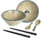 Ramen Lot de 2 bols à soupe en céramique de 1200 ml avec baguettes et cuillères - Style japonais - Grand saladier - Passe au micro-ondes et au lave-vaisselle - Poisson
