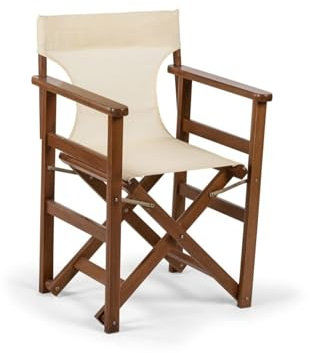 Handgefertigter Holz-Klappstuhl für den Außenbereich, Terrasse, Regiestuhl, stilvoller und langlebiger Klappstuhl für Gartendeck und Camping