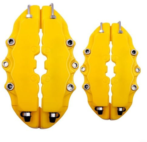 CNANRNANC 3D Bremssattel Abdeckungen Set 4 Stück für vorne und hinten Scheibenbremsen mit hitzebeständiger Beschichtung für 14-17 Zoll Räder