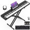 88 Key Digital Piano Keyboard,88 Key Full Size Weighted Hammer Action Electric Keyboard Piano with 200 Rhythms,200 Tones, Piano Keyboard with Stand, TriplePedal,Headphone, Carrying Bag-hs