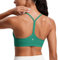 CRZ YOGA Damen Butterluxe Racerback Sport BH Gepolstert Ohne Bügel Y-Rücken Yoga Bra Sommer Atmungsaktiv Spaghetti Top Cascadia Grün M