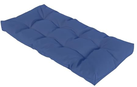 xinwanhong Bankauflage für den Außenbereich 1 2 3 und 4 Sitzer 8cm Schaukelauflagen Wasserdicht rutschfest Gartenbankauflage Gartenmöbel Rechteckige Sitzauflage für Terrasse Fenster,Blau,120x50cm