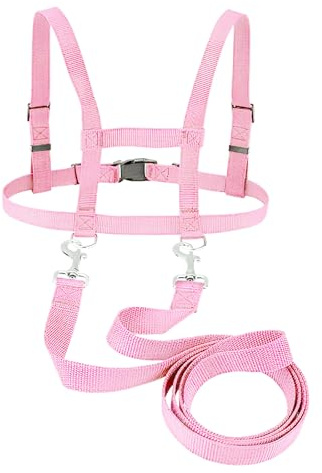 Pferdeleine zum Spielen für Kinder,Pferdegeschirr für Kinder für Jungen und Mädchen Rollenspiele,Outdoor Pferdeleine für ab 3 Jahren,für Kindergurte,Sicherheitsseile (Rosa)