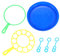 HANABASS 6Stücke Teiliges Seifenblasen mit Verschiedenen Formen Bubbles Blowing Rings und Bubble Wand für Leicht Tragbar Perfektes für Mehr Spaß im Freien