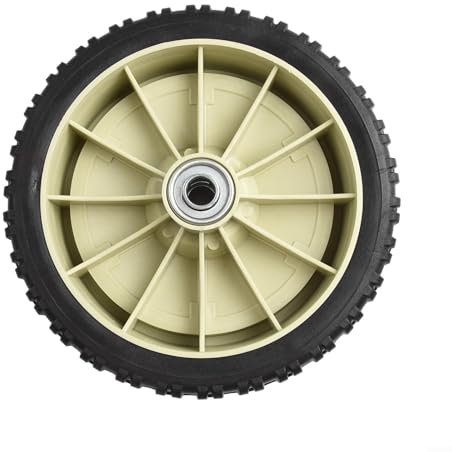 MeevrgR Ruote in gomma per tosaerba a spinta e semovente, ricambio anteriore e posteriore, compatibili con tosaerba da 7, 8, 10