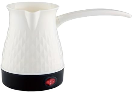 perfk Elektrische türkische Kaffeekanne, Kaffeemaschine, Topf, Leichter Mehrzweck-Wasserkocher mit Griff für Küche, Zuhause, Restaurant