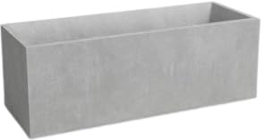 Garden Center Shop | Artevasi Jardinera Sydney 80 cm | Macetero Grande con Reserva de Agua | Doble Pared y Drenaje | Ideal Interior y Exterior | Diseño Resistente (Gris)