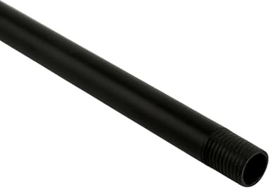 ORION LIGHTSTYLE Lampenrohr Lampenstange Länge 40cm aus Metall mit M10x1 Gewinde (Ø10mm) beidseitig für Leuchten Kronleuchter Hängelampen Pendellampen Leuchtenröhrchen schwarz
