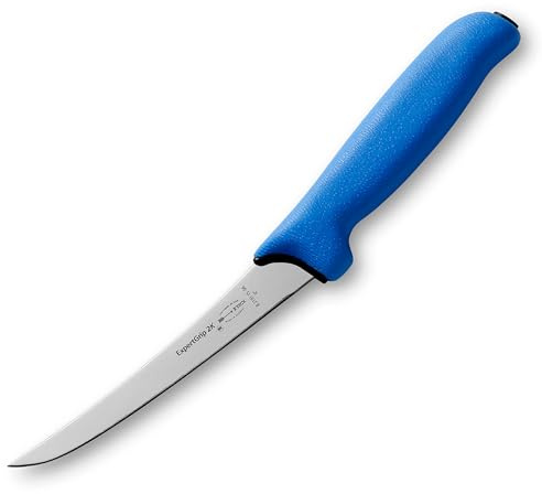F. DICK Ausbeinmesser ExpertGrip 15 cm, steif - rostfrei, Klinge extra scharf, 56 HRC, Fleischermesser ergonomischer Griff - Spezialstahl Metzgermesser - Profi Messer - 82191151-66 - blau/schwarz