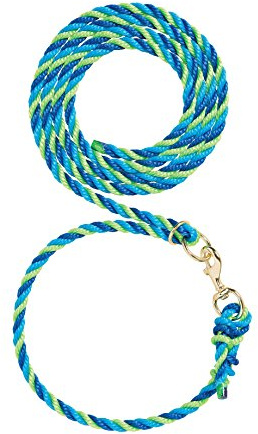 Weaver Leather Bestiame Poli Regolabile Corda Collo Blu/Uragano Blu/Lime Zest, 1/2 x 10'