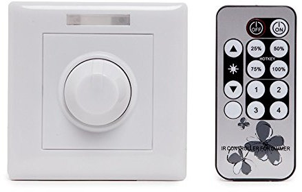 Dimmer LED 12-24VDC ► 96-192W Mando a Distancia | Greenice