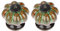 Mgoodoo Keramische Türknäufe Antique Kürbisgriffe für Schrank Kleiderschrank Schubladen Küchenmöbel Griffe Pullis (2 Stück, Leopardegrün)