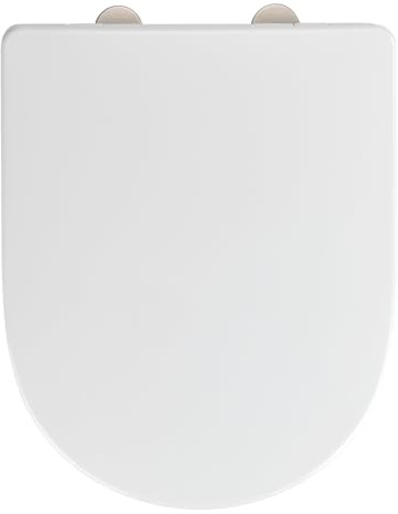 WENKO WC-Sitz Exclusive Nr. 10, hygienischer Toilettensitz mit Absenkautomatik, passend für Laufen Pro und handelsübliche Keramiken, WC-Deckel aus antibakteriellem Duroplast, 36,5 x 47 cm, Weiß