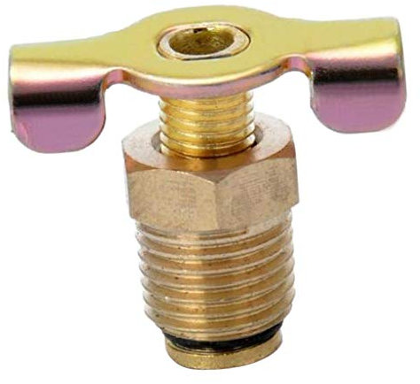 F Fityle 1/4 Inch NPT Brass Drain Valve Air Drain Valve Tank Replacement Part