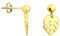 SOFIA MILANI - Damen Ohrringe 925 Silber - vergoldet/golden - Blatt Ohrstecker - 21075