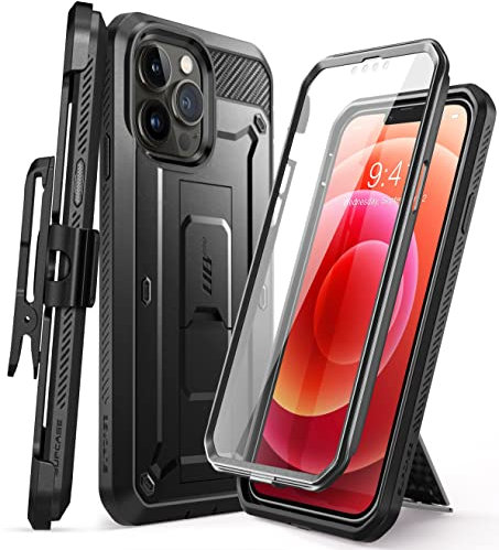 SUPCASE Outdoor Hülle für iPhone 13 Pro Max (6.7) Handyhülle 360 Grad Case Bumper Schutzhülle Cover [Unicorn Beetle Pro] mit Displayschutz 2021 (Schwarz)