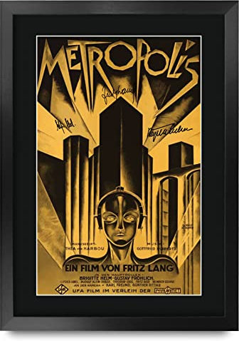 HWC Trading FR A3 Metropolis Geschenke Geduckter Poster Signiertes Autogramm Foto für Fans von Film Memorabilien - A3 Framed