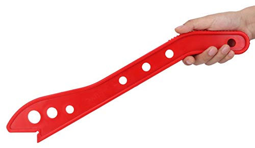 Schiebestock, Sicherheits-Holzbearbeitungs-Schiebestock, Sicherheits-Ergonomisches Design Säge-Schiebestock Robuster ABS-Schiebestock für Tischlerarbeitsblatt (Rot)