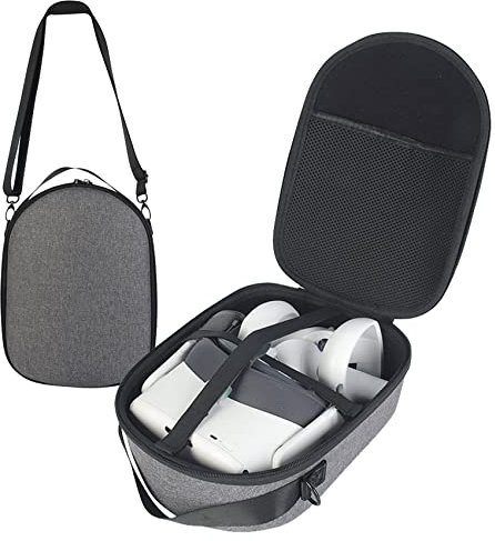 PALUMMA Estuche Rígido de Transporte Compatible con PICO NEO 3 VR Gaming Headset y Controladores Estuche de Transporte Duro, Bolsa Protectora de Realidad Virtual con Bandolera(Gris)