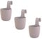 ENGELLAND 3 x Blumentopf zum Hängen, integriertes Drainagesystem, Farbe: Flieder, Ø 15 cm, Pflanztopf-Kübel, Hängetopf, widerstandsfähig, rund, wetterfest, Kunststoff