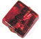 Burgundy Clear Square Glass Bead 1.2 x 1.2 x 0.5 cm 500 g 235u. Approx.