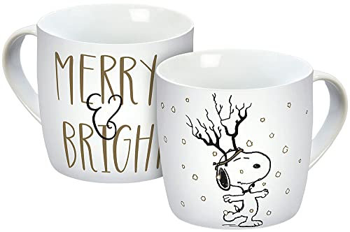 Tasse Peanuts Merry & Bright weiß 300ml