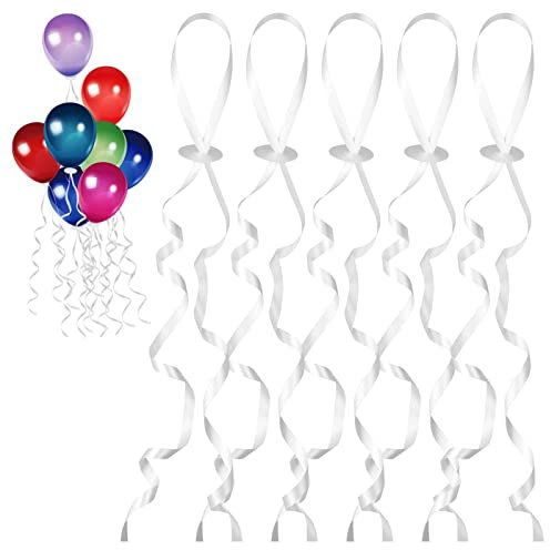Anseom Chiusure di Palloncino, 100PCS Palloncino con Clip a Palloncino con Sgancio Rapido Palloncino Morsetto Chiusure a Palloncino con Nastro per La Decorazione delle Feste e Festival.