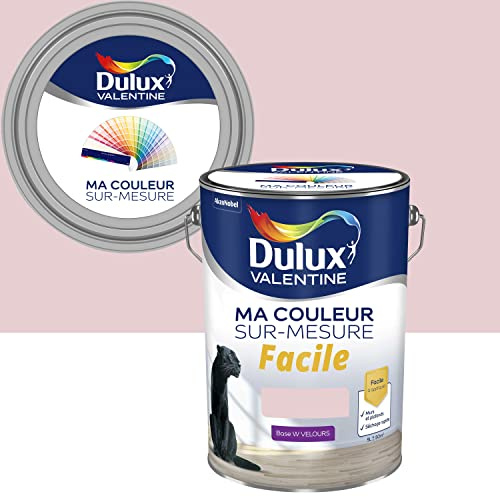 Ma Couleur Sur-mesure par Dulux Valentine – Peinture Intérieure Murs, Plafonds, Boiseries - Facile à appliquer - Velours FRAMBOISE FRAIS 5 L