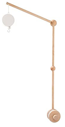 Holz Baby Mobile Halterung Höhenverstellbar,Kinderzimmer Bettglocken Halterung DIY Baby Wiege Mobile Bett Glocke Halter Arm Halterung Wickeltisch Bettklingel Halterung Hängende Bett Glocken Spielzeug