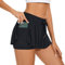 Kurze Hose Damen Sport Shorts Damen Sport Kurze Sporthose Damen Kurz Activewear für Damen Kurze Laufhose Damen Kurz Laufshorts Damen 2 in 1 Hosenrock Damen Kurz Schwarz XL