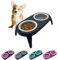 EL ÁTICO PETS Gamelle Chien Surelevee, 2 en 1 Gamelle Anti Eclaboussure Chien et Gamelle Anti Glouton Chat Eau, Support Gamelle Chien Surelevee, Bols Amovibles et Pliables